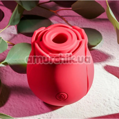 Симулятор орального сексу для жінок Eve's Ravishing Rose Clit Pleaser, червоний
