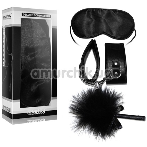 Бондажный набор Deluxe Bondage Kit, черный - Фото №1