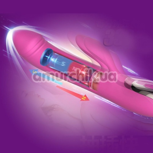 Вибратор с подогревом Leten Automatical Thrusting Vibrator, розовый