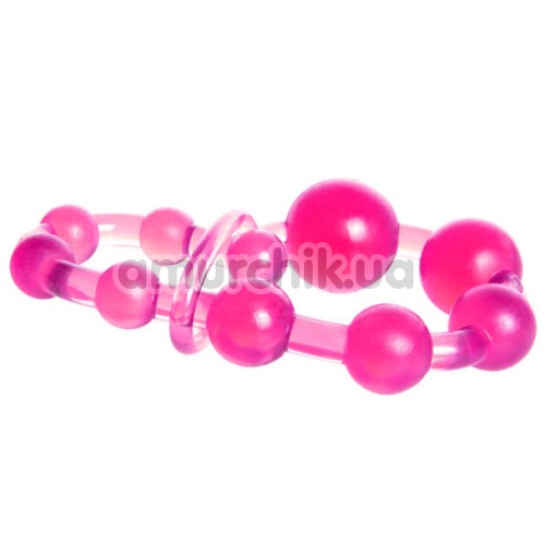 Анальний ланцюжок Anal Beads з петелькою, рожевий