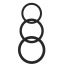 Набор из 3 эрекционных колец Get Lock Magnum Force Cock Ring, черный - Фото №1