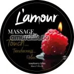 Масажна свічка L'amour Massage Candle Raspberry Bliss - малина, 30 мл - Фото №1