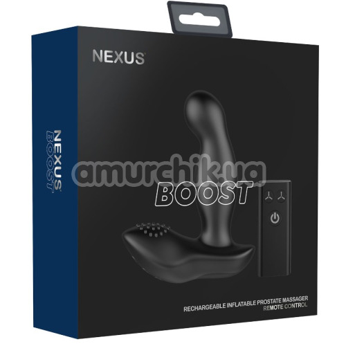 Вибротимулятор простаты с увеличивающейся головкой Nexus Boost, черный