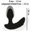 Анальна пробка з вібрацією і з голівкою, що збільшується Inflatable + Remote Controlled Butt Plug, чорна - Фото №10