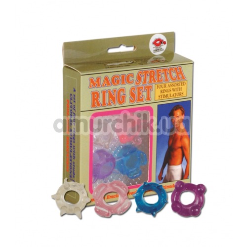 Набор эрекционных колец Magic Stretch Ring Set, 4 шт
