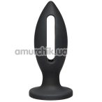 Анальная пробка Kink Lube Luge Premium Silicone Plug 4, черная - Фото №1