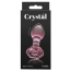 Анальна пробка Crystal Glass Flower, рожева - Фото №3