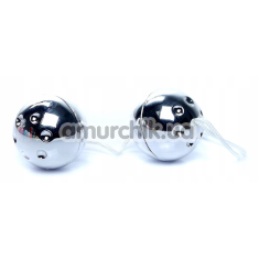 Вагинальные шарики Boss Series Duo Balls Silver, серебряные - Фото №1