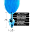 Анальная пробка с хвостом лисы Nixie Butt Plug / Hombre Tail, голубая - Фото №1