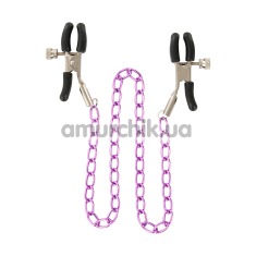 Затискачі для сосків Nipple Chain, фіолетові - Фото №1
