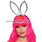 Комплект аксессуаров зайчика Leg Avenue Faux Rhinestone Bunny Ear Headband & Heart Choker 2 Piece: обруч с ушками + чокер - Фото №1