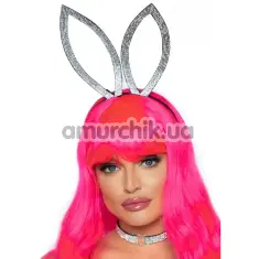 Комплект аксесуарів зайчика Leg Avenue Faux Rhinestone Bunny Ear Headband & Heart Choker 2 Piece: обруч з вушками + чокер - Фото №1