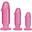 Набор анальных пробок Crystal Jellies Anal Starter Kit, розовый - Фото №1