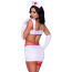 Костюм медсестри Leg Avenue Heartstopping Nurse Costume білий: сукня + чепчик + перчатки + гартер - Фото №4