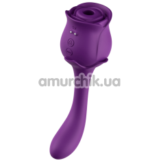 Симулятор орального сексу для жінок з вібрацією Boss Series Rose, фіолетовий - Фото №1