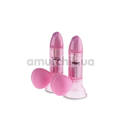 Вакуумные стимуляторы для сосков с вибрацией Nipple Sucker Vibrating Dreams, розовый