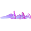 Набор анальных пробок Crystal Jellies Anal Initiation Kit, фиолетовый - Фото №3