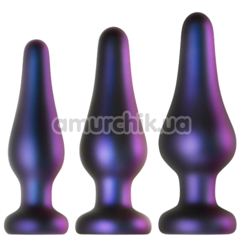 Набор из 3 анальных пробок Hueman Comets Butt Plug Set Of Three, фиолетовый - Фото №1