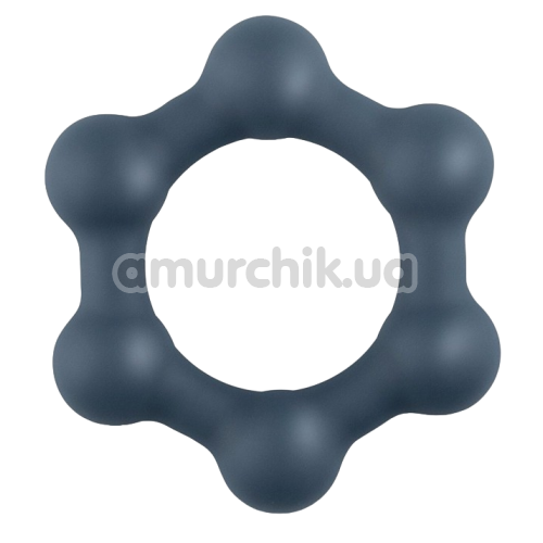 Эрекционное кольцо для члена Boners Hexagon Cock Ring, синее - Фото №1