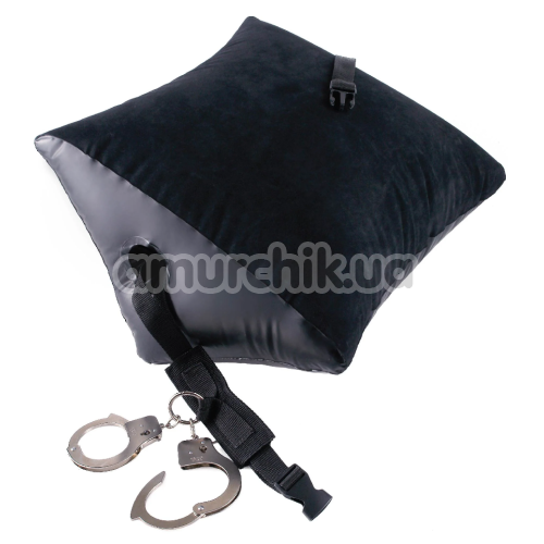 Надувная подушка с наручниками Fetish Fantasy Series Deluxe Position Master With Cuffs, черная