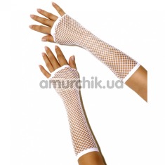 Рукавички Long Fishnet Gloves, білі - Фото №1