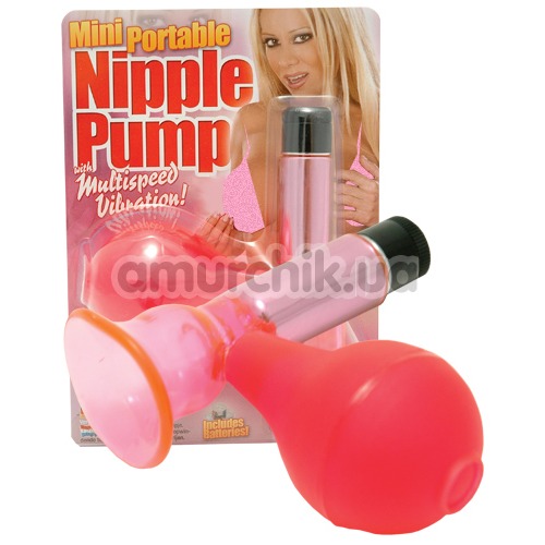 Вакуумний стимулятор для сосків з вібрацією Mini Portable Nipple Pump