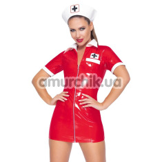 Костюм медсестры Black Level Nurse красный: платье + чепчик - Фото №1