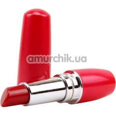 Клиторальный вибратор Vagina Lipstick Massage, красный - Фото №1