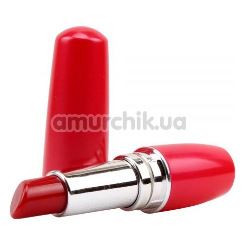 Клиторальный вибратор Vagina Lipstick Massage, красный - Фото №1
