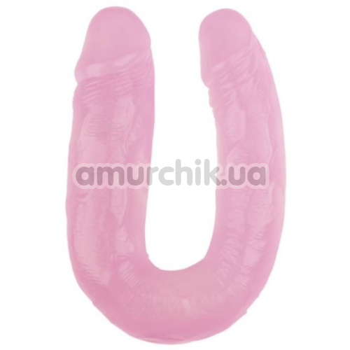 Двокінцевий фалоімітатор Hi-Rubber Born To Create Pleasure 14 Inch, рожевий - Фото №1