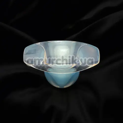 Анальная пробка Univibe Glow-In-Dark Smooth S, голубая