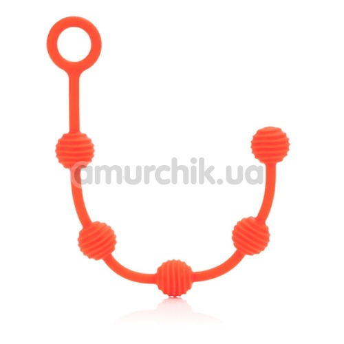 Набор анальных цепочек Posh Silicone “O” Beads, оранжевый