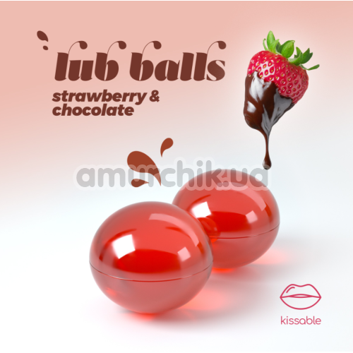 Массажное масло Lub Balls Strawberry & Chocolate, 2 х 3 грамма