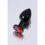 Анальная пробка с красным кристаллом Toyfa Metal 717008-59, черная - Фото №7
