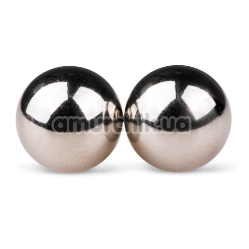 Вагинальные шарики Easy Toys Ben Wa Magnetic Exercise Balls 12 mm, серебряные  - Фото №1