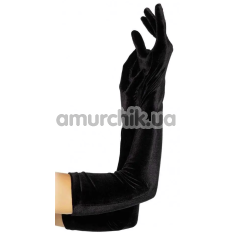 Рукавички Leg Avenue Stretch Velvet Opera Length Gloves, чорні - Фото №1
