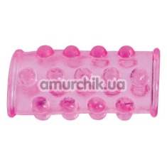 Насадка на пенис BasicX c шариками, розовая - Фото №1