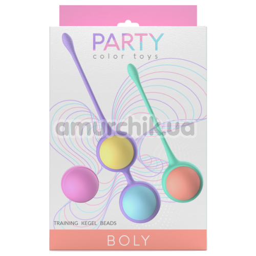 Набір вагінальних кульок Party Color Toys Boly, мультикольоровий