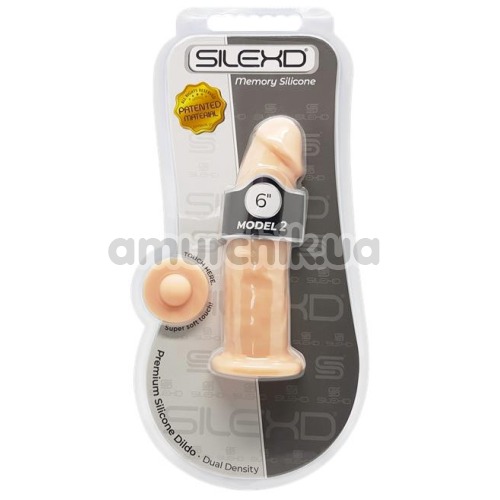 Фалоімітатор Silexd Premium Silicone Dildo Model 2 Size 6, тілесний