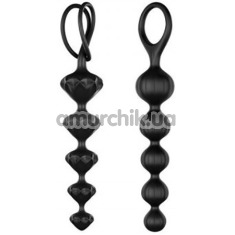 Набор из 2 анальных цепочек Satisfyer Love Beads, черный - Фото №1