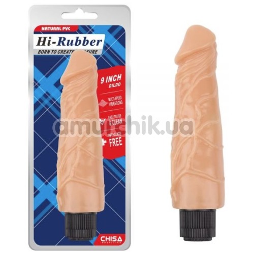 Вібратор Hi-Rubber 9 Inch Dildo, тілесний