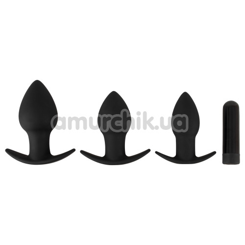 Набор из 3 анальных пробок Black Velvets Butt Plug Set, черный