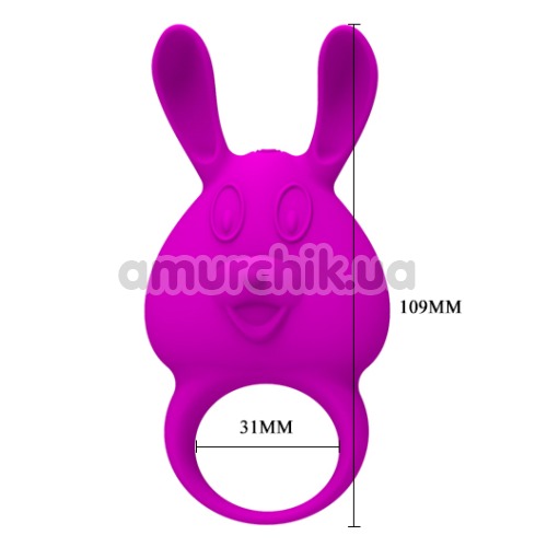 Виброкольцо Preety Love Naughty Bunny, фиолетовое