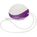 Вагинальный шарик Amor Gym Balls Single, бело-фиолетовый - Фото №1