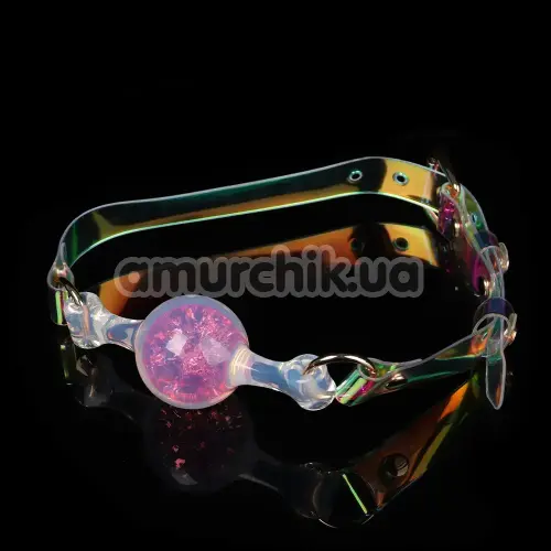 Кляп Univibe Crystal Gag L, рожевий