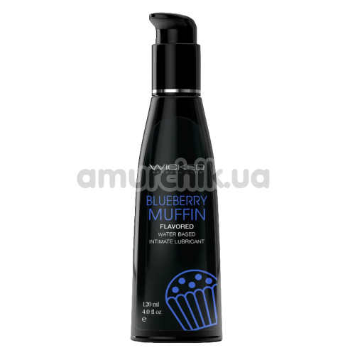 Оральный лубрикант Wicked Aqua Blueberry Muffin - черничный маффин, 120 мл - Фото №1