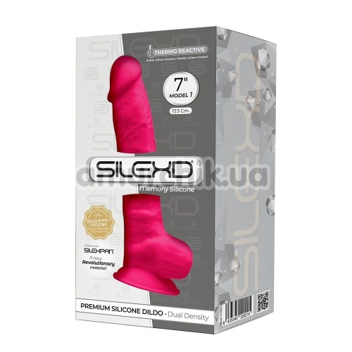 Фалоімітатор Silexd Premium Silicone Dildo Model 1 Size 7, рожевий
