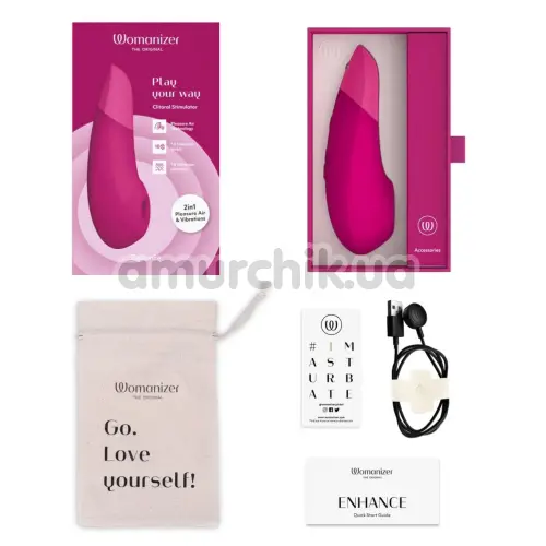 Симулятор орального секса для женщин Womanizer Enhance, розовый