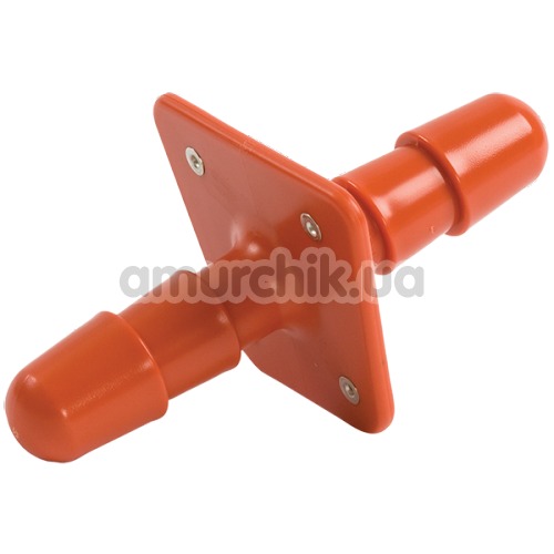 Насадка-крепление для игрушек Vac-U-Lock Double Dong Plug, красная - Фото №1