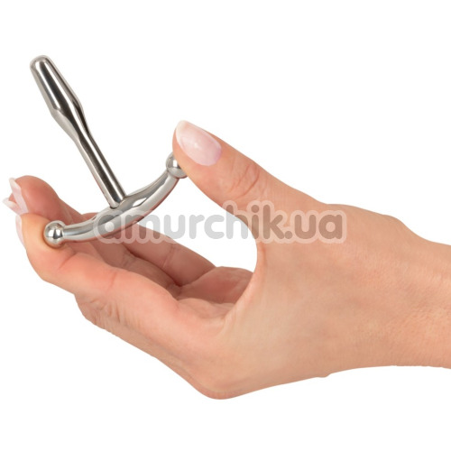 Уретральная вставка Penis Plug Anchor Medium, серебряная